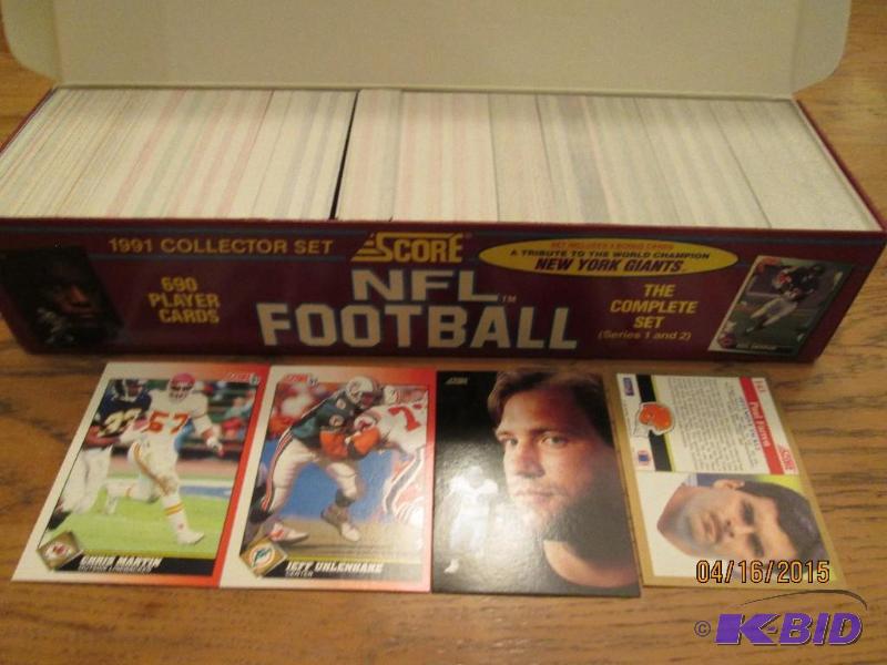 1991 Score football, box of cards...
