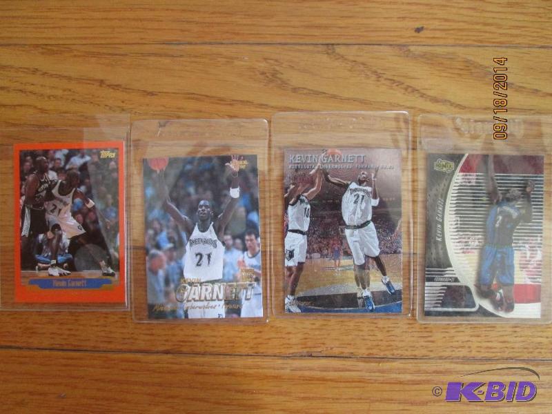 4 Kevin Garnett sports cards...