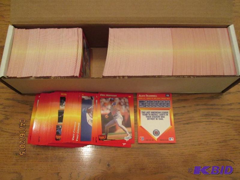 box of 1992 Donruss Triple Play baseball card...
