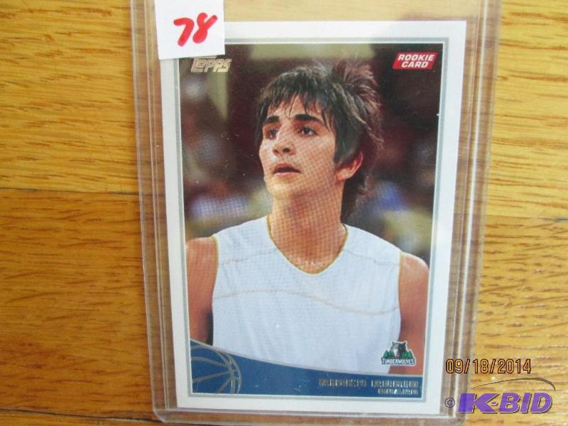 2009 - 2010 Topps Ricky Rubio rookie basketba...