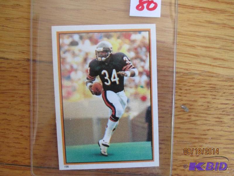 1985 Topps Sticker card, Walter Payton...