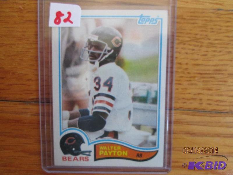 1982 Topps Walter Payton sports card...