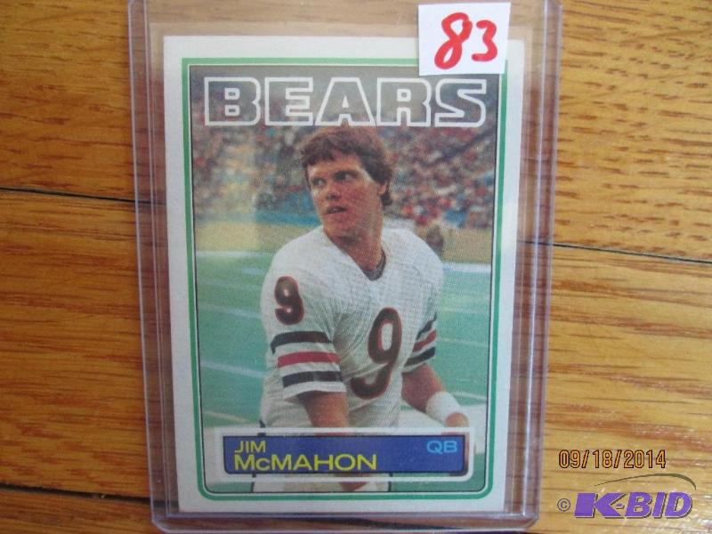 1983 Topps Jim McMahon rookie football card...