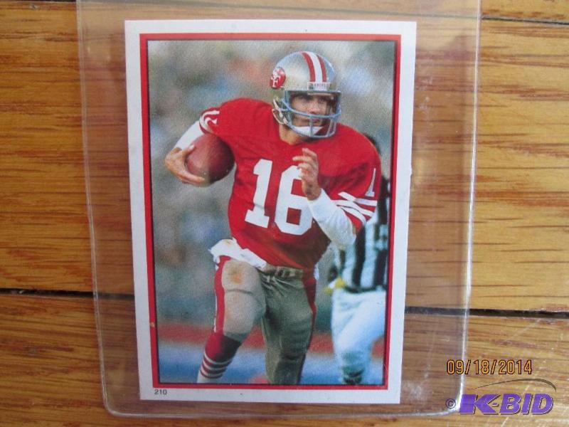 1985 Topps Sticker card, Joe Montana...