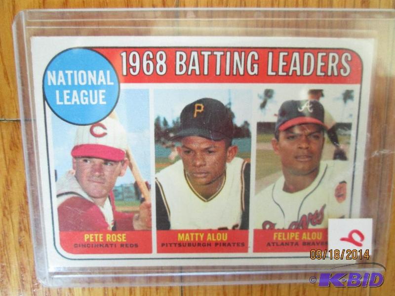1969 Topps batting leader, Pete Rose, Matty A...