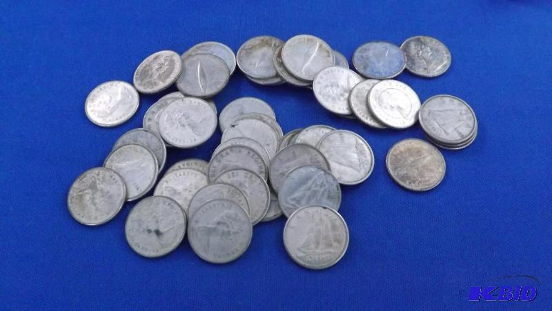 Silver Canadian Dimes, 1943, 1957, 1959, 1960...
