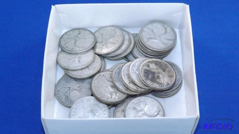 Canadian Silver Quarters, 1940, 1942, 1943, 1...
