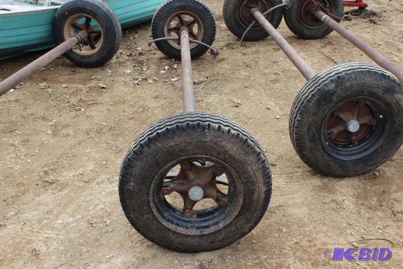 9' Mobile Home Axle with Wheels / Tires Cleaning out the Shop 1 KBID