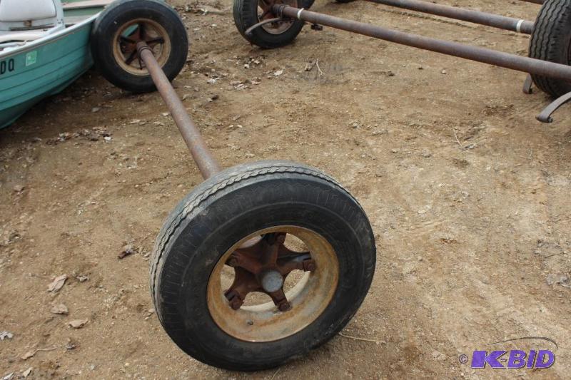 lot 5 image: 9 Mobile Home Axle with Wheels  Tires