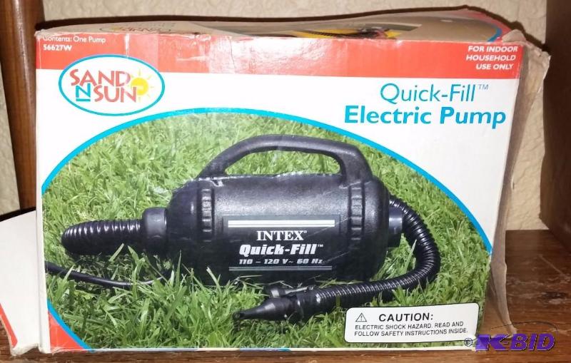 Quick Fill Electric Air Pump with hose and ad...