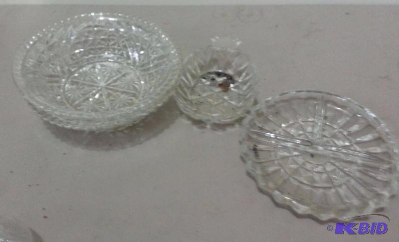 Vintage Crystal plate and relish tray...