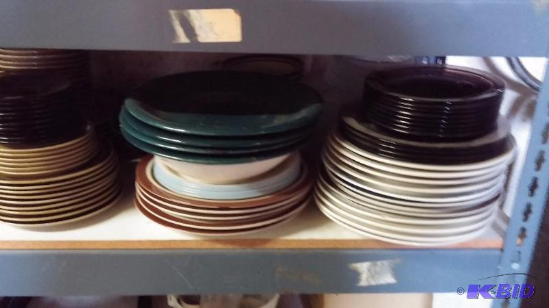 LARGE Lot of dishes as shown on entire shelf....