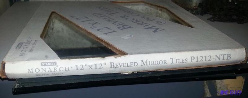 Large lot of Beveled Mirror Tiles 12 X 12...