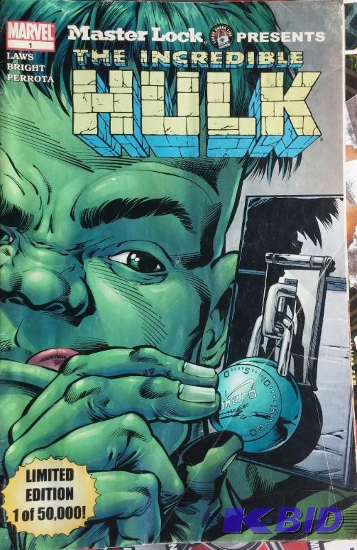 2003 Master Lock Limited Edition Hulk Comic B...