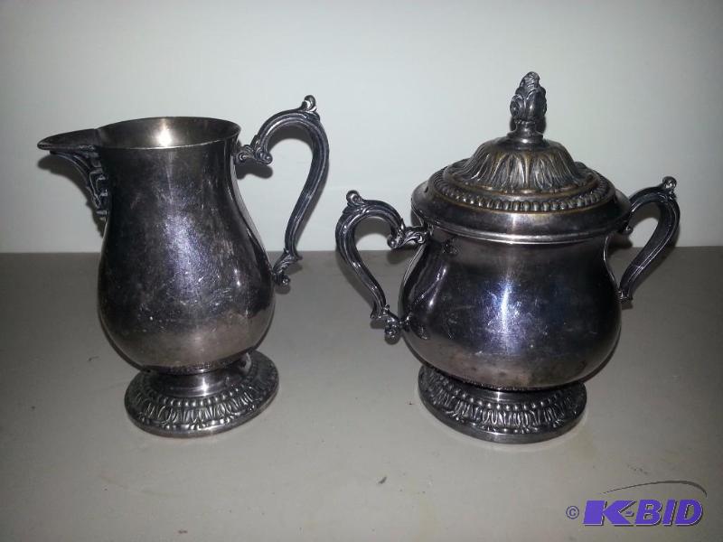 Early 1900s WM Rogers Silver-plated Sugar an...