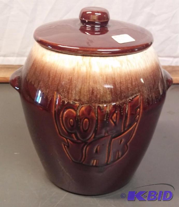 Vintage 1960s McCoy Pottery Brown Drip Glaze...