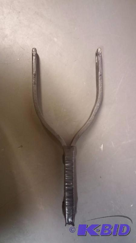 Vintage HEAVY OLD Metal Slingshot Handle...