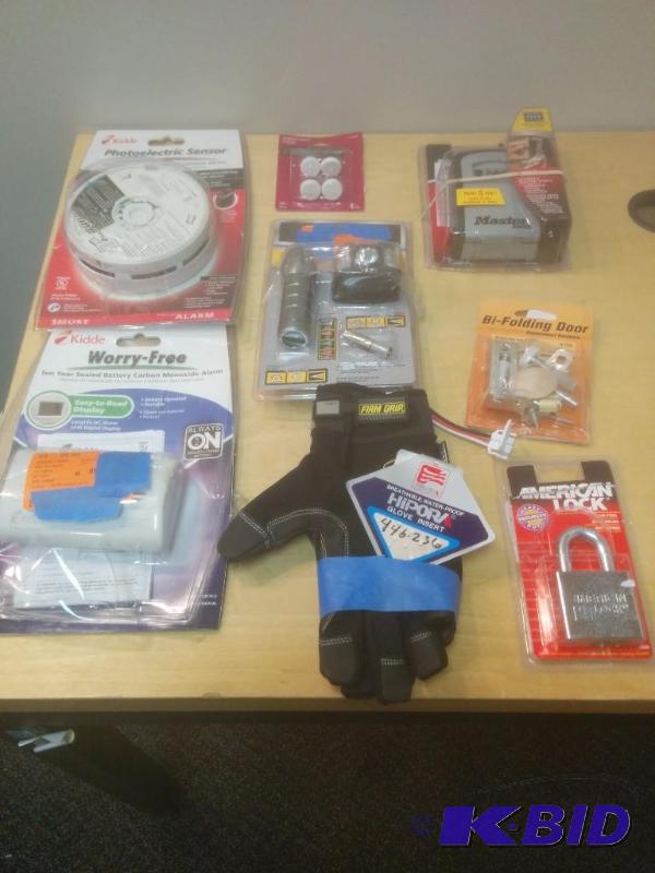 8 Item Lot Photoelectric Sensor, Furniture Glides, Smoke Detector and More.