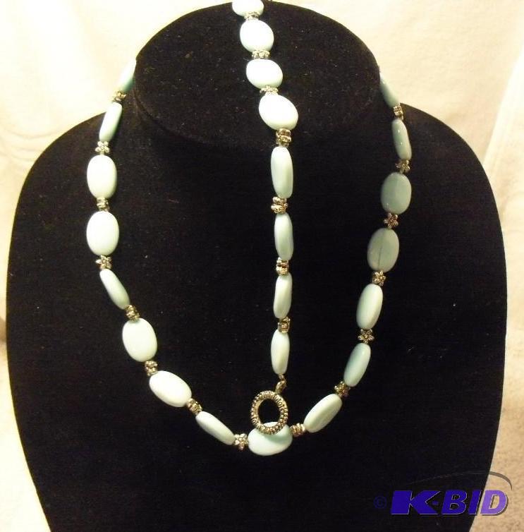 Necklace and Bracelet Set -- Baby Blue