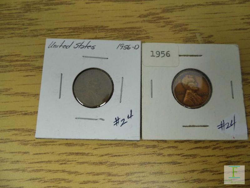 1956 P & D Wheat Cents