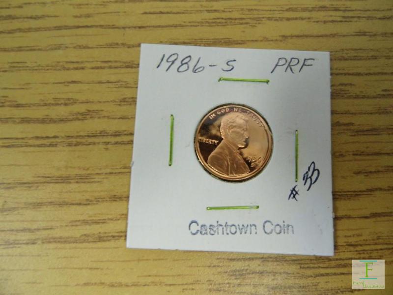 1986 S Lincoln Cent Proof