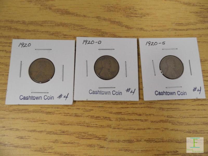 1920 P, D, & S Wheat Cents
