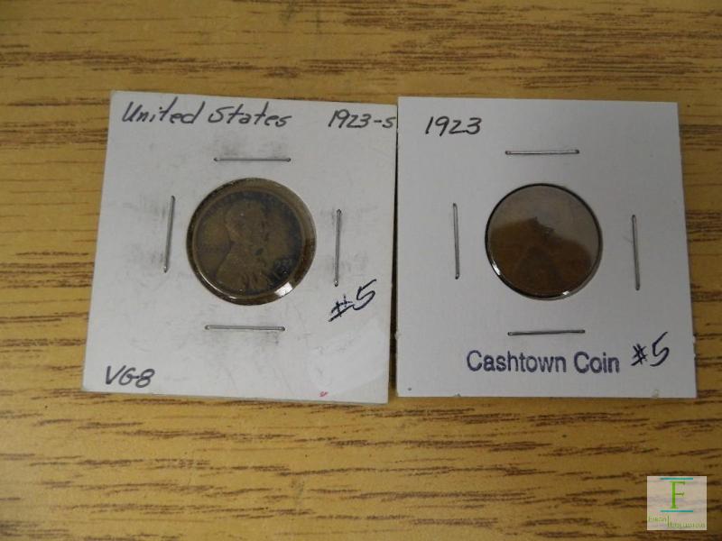 1923 P & S Wheat Cents