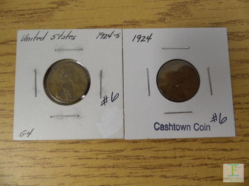 1924 P & S Wheat Cents