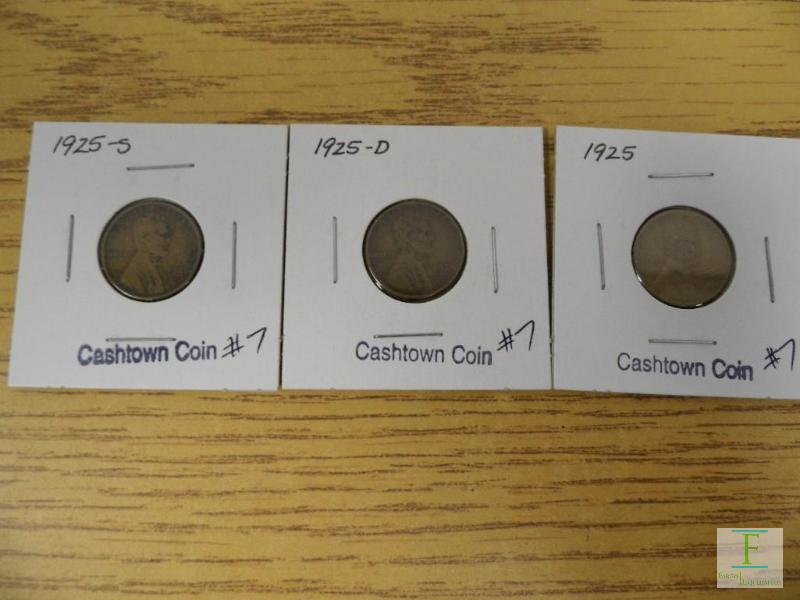 1925 P, D, & S Wheat Cents