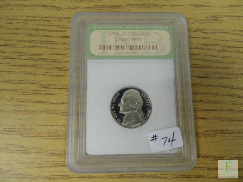 1977 S Jefferson Nickel Proof 70