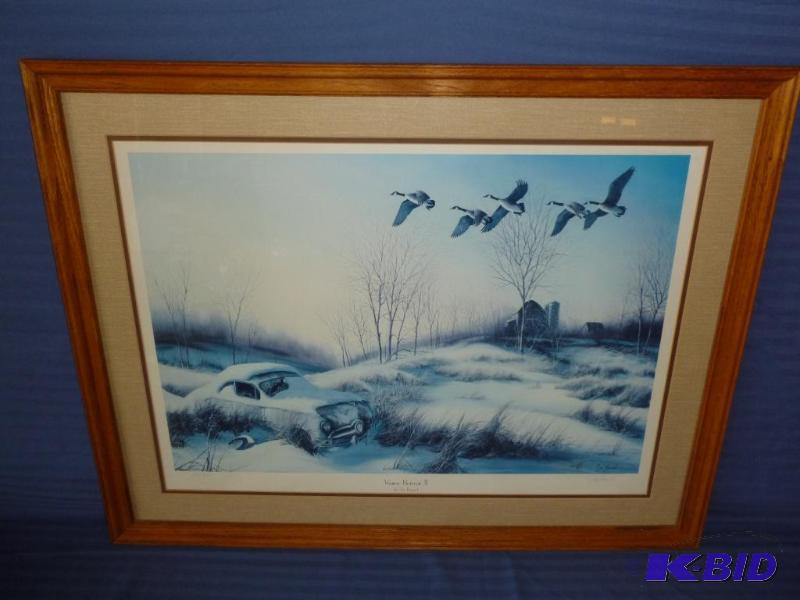 lot 1 image: Large Jim Hansel " Winter Retreat II &qu...