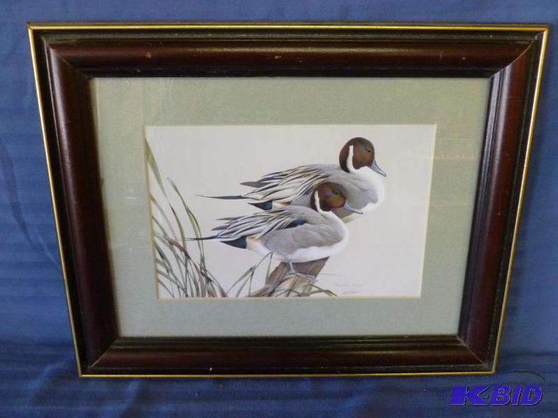 lot 130 image: Mayo " Pintail Pals " wood framed a...