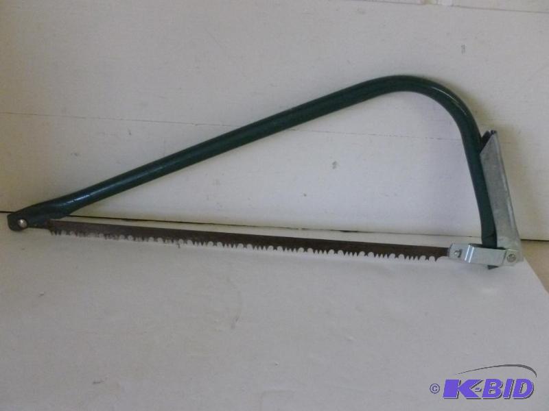lot 159 image: Bow type saw measures 23.5" L. ...