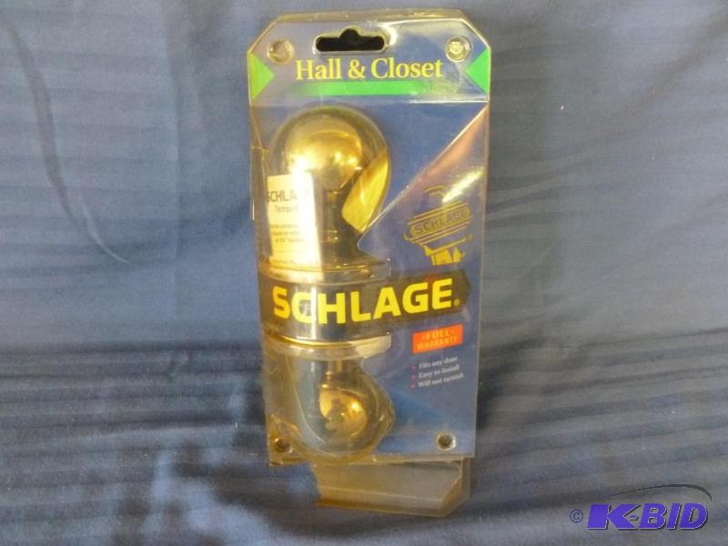 lot 165 image: Schlage hall and closet door knob set....