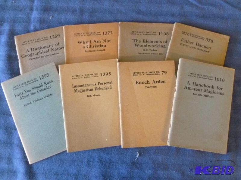 lot 169 image: Lot of eight antique Little Blue Books - 1920...