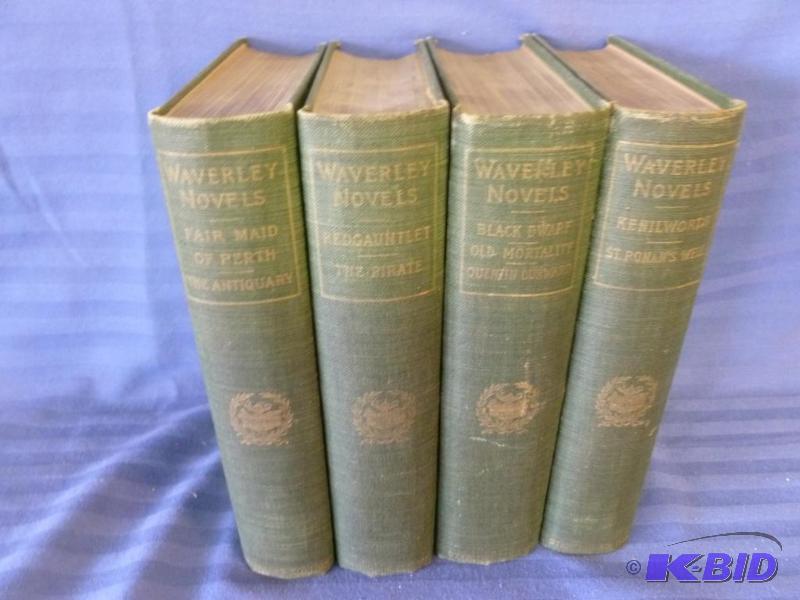 lot 172 image: Lot of four antique books - Waverly Novels - ...