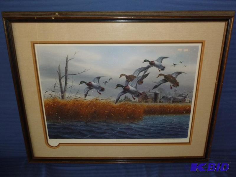 lot 2 image: Large Jerry Raedeke " Last Day " si...