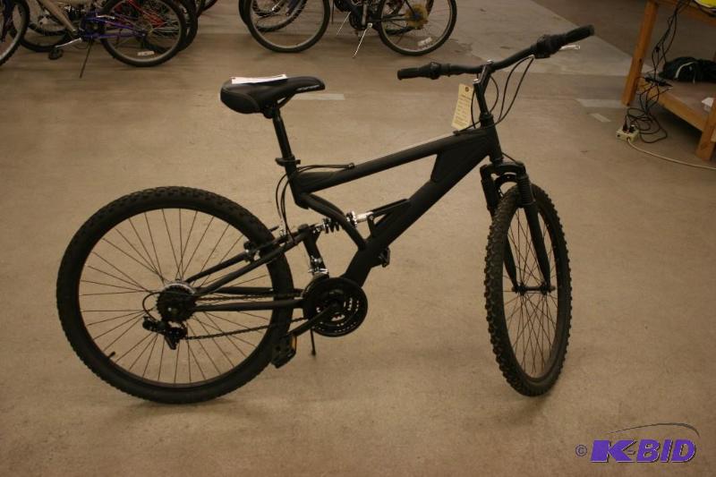 lot 48 image: Miscellaneous Geared Bike wBlack Matte Paint 22 Tire 18 Frame.