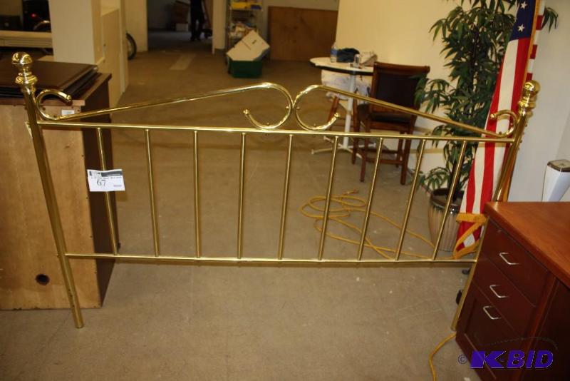 lot 67 image: King Size Brass Head Board Rails Decorative Design.