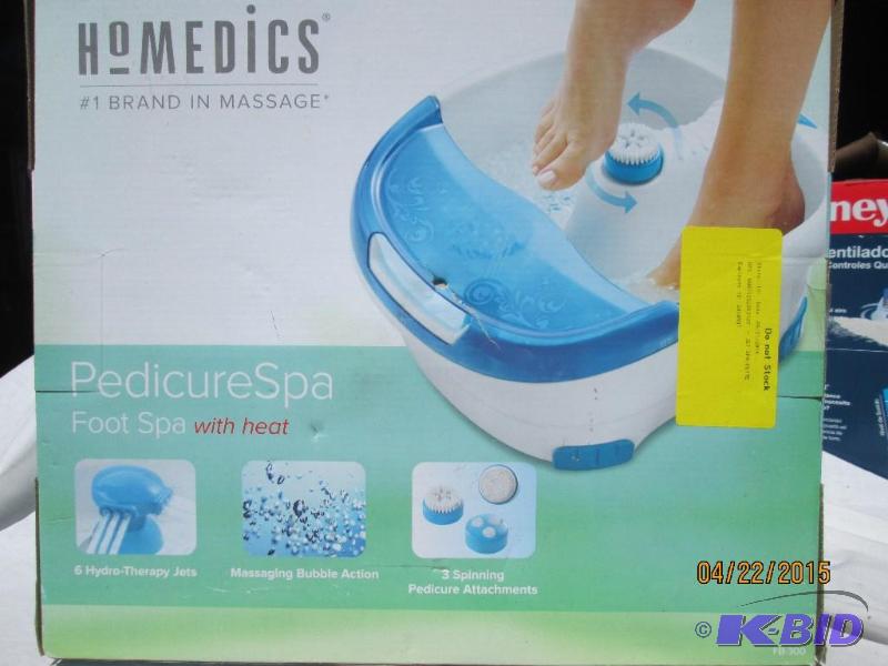 lot 111 image: Homedics PedicureSpa Foot Spa w Heat - Plugg...