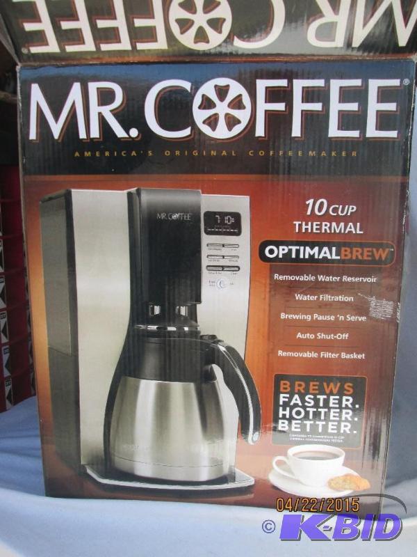lot 137 image: Mr. Coffee 10 Cup Thermal Optimal Brew - Look...