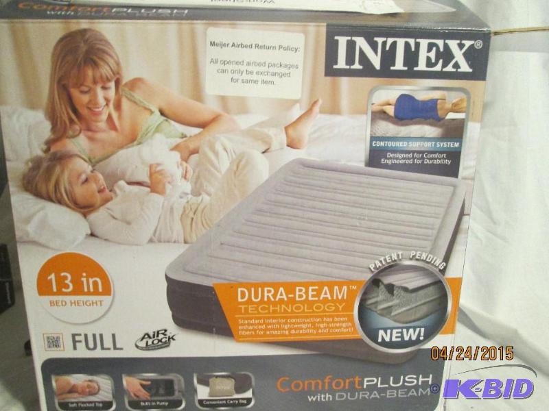 lot 148 image: Intex Full Size Inflatable Mattress w Built ...