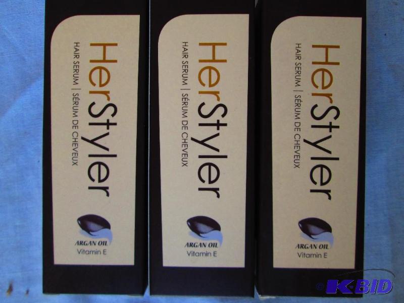 lot 179 image: 3 2 oz Bottles Her Styler Hair Serum w Argan...