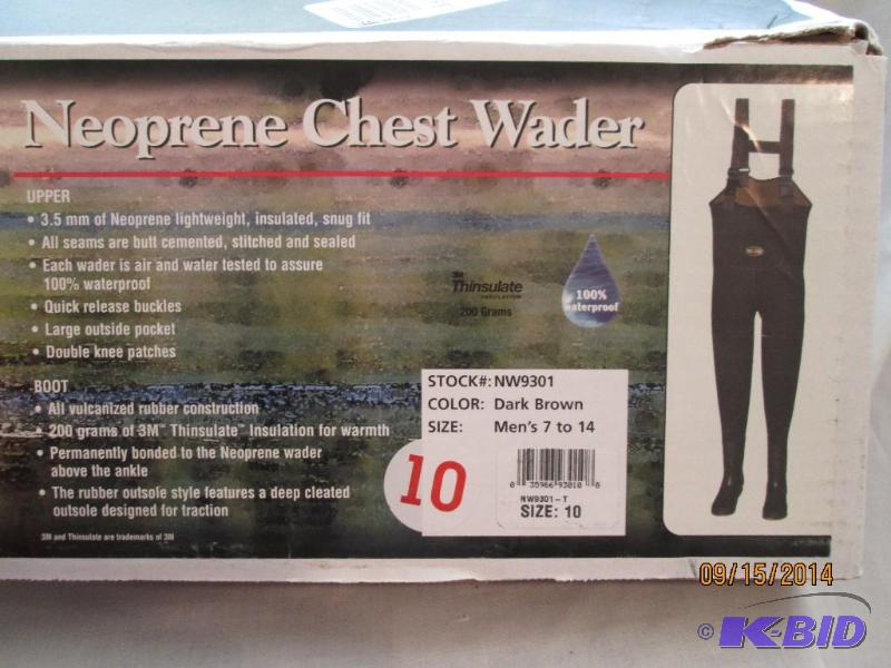 lot 18 image: Pro Line Neoprene Chest Waders - 3M Thinsulat...