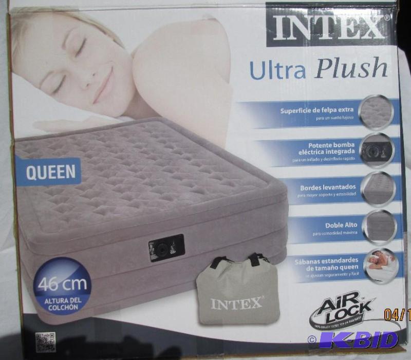 lot 69 image: Intex Ultra Plush Queen Air Matress - 18"...