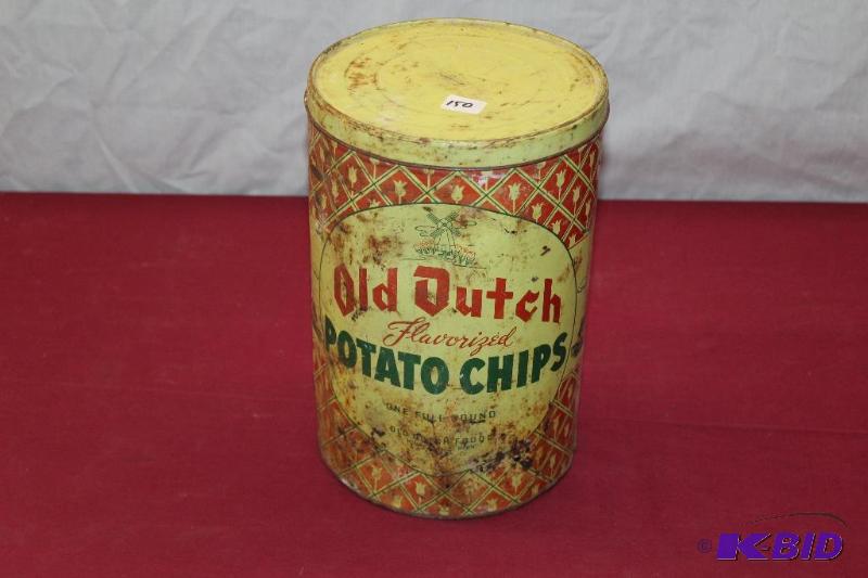 Old Dutch Potato Chip Tin Can&nbsp...