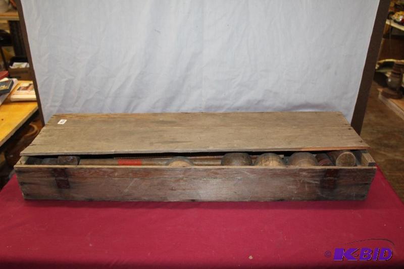 Antique Croquet Set, Looks to be complete and...