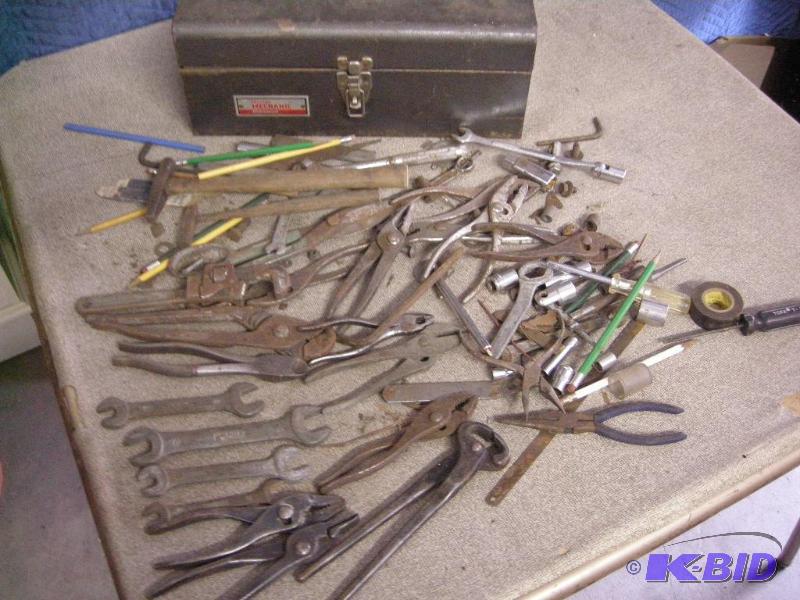 Tool box with tools