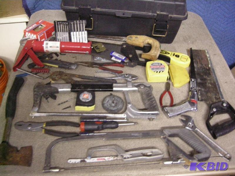Tool box with tools