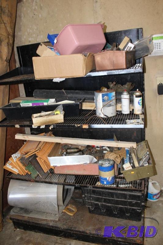 Steel Garage Shelf with ALL Contents  MUST TA...